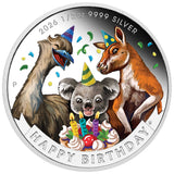 Happy Birthday 2026 1/2oz Silver Proof Coloured Coin in Card