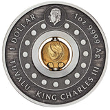 Year of the Horse Rotating Charm 2026 1oz Silver Antiqued Coin