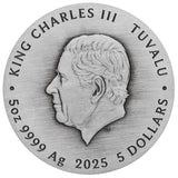 World Popular Dogs 2025 5oz Silver Antiqued Coloured Coin