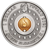 Year of the Ox Rotating Charm 2021 1oz Silver Antiqued Coin