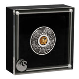 Year of the Tiger Rotating Charm 2022 1oz Silver Antiqued Coin