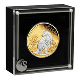 2023 Australian Kangaroo 2oz Silver Reverse Gilded Coin