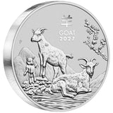 Australian Lunar Series III 2027 Year of the Goat 1 Kilo Silver Bullion Coin