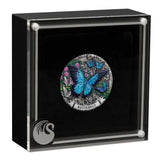 Butterfly 2026 2oz Silver Antiqued Coloured Coin
