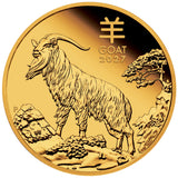 Australian Lunar Series III 2027 Year of the Goat 1/4oz Gold Proof Coin