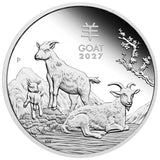 Australian Lunar Series III 2027 Year of the Goat 1/2oz Silver Proof Coin