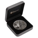 Australian Kookaburra 2018 2oz Silver Antiqued High Relief Rimless Coin