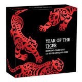 Year of the Tiger Rotating Charm 2022 1oz Silver Antiqued Coin
