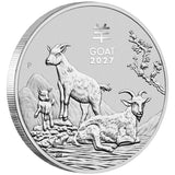 Australian Lunar Series III 2027 Year of the Goat 2oz Silver Bullion Coin
