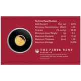 Australian Lunar Series III 2026 Year of the Horse 0.5g Gold Proof Coin in Card