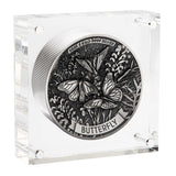 Butterfly 2025 2 Kilo Silver High Relief Antiqued Coin