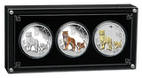 Australian Lunar Series III 2022 Year of the Tiger 1oz Silver Trio Coin Set
