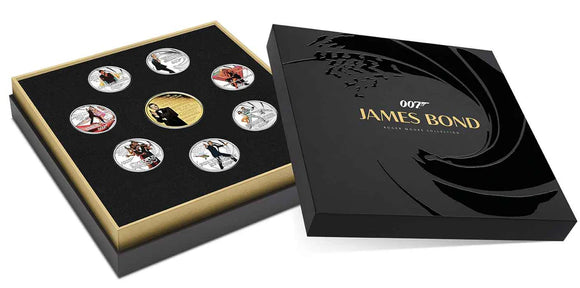 2024 James Bond 007 Roger Moore 8 Coin Silver Proof Collection