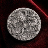 2024 Year of the Dragon 2oz Silver Antiqued Coin