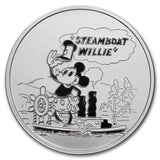 Mickey Mouse Steam Boat Willie Round 1oz Silver