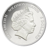 2015 $5 Pizza Scented Silver Coin