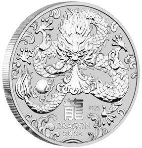 2024 Year of the Dragon 2oz Silver Bullion Coin
