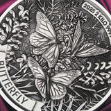 Butterfly 2025 2 Kilo Silver High Relief Antiqued Coin