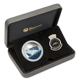 2014 $1 Royal Australian Navy Centenary Submarine Service 1oz Silver Coloured Proof Coin with Replica Badge Set