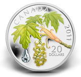 Canada 1oz Fine Silver Coin - Maple Leaf Crystal Raindrop