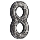 2018 Figure Eight Dragon 2oz Silver Antiqued Coin