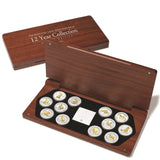 1999-2010 1oz Gilded Silver Lunar Series I - 12 Year Coin Collection in Box