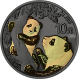 2021 China Panda Golden Holo 30 Gram Silver Coin