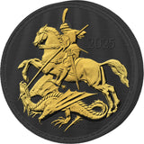 2025 Golden Enigma St George and the Dragon 1oz Black Silver Coin