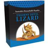 2014 $1 Australia's Remarkable Reptile Thorny Devil Lizard 1oz Silver Coloured Proof Coin
