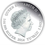 2014 $1 Australia's Remarkable Reptile Thorny Devil Lizard 1oz Silver Coloured Proof Coin