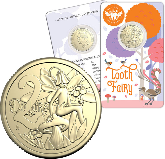 2025 $2 Tooth Fairy Aluminium-Bronze Uncirculated Coin