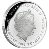 2016 $1 Australia's Remarkable Reptile Goanna 1oz Silver Coloured Proof Coin