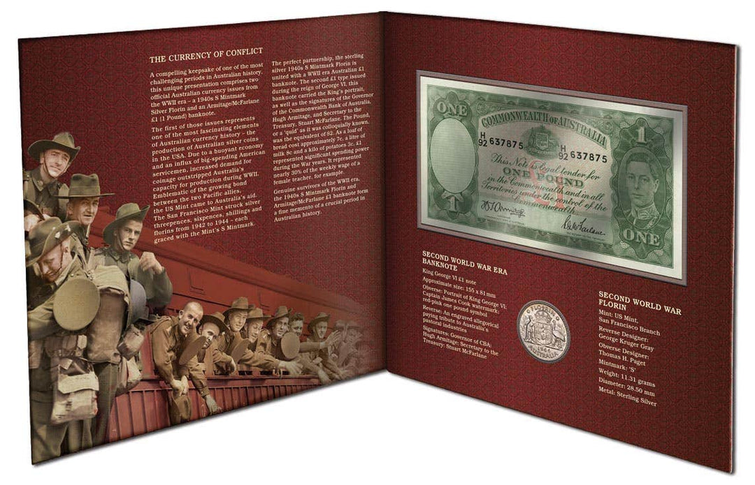 Australia WWII Coin & Banknote Premium Portfolio - 1942 Armitage/McFar ...