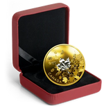 Canada 2017 3oz Reverse Gold-Plated Pure Silver Coin - Whispering Maple Leaves