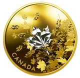 Canada 2017 3oz Reverse Gold-Plated Pure Silver Coin - Whispering Maple Leaves