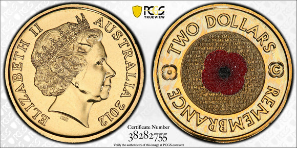 2012 C Mintmark $2 Red Poppy Coin MS67