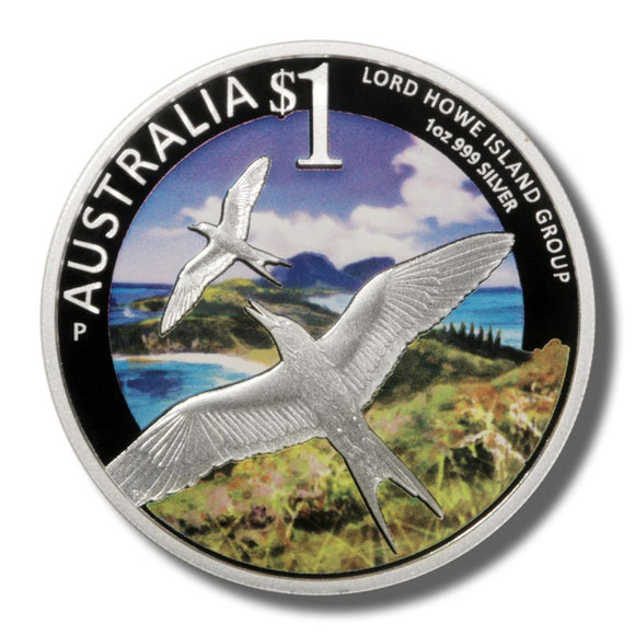 2013 $1 World Heritage Sites Lord Howe Island 1oz Silver Coloured Proof Coin