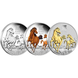 Australian Lunar Series III 2026 Year of the Horse 1oz Silver Trio