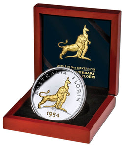 2019 Royal Visit Florin $10 Gold-Plated 5oz Silver Proof Coin