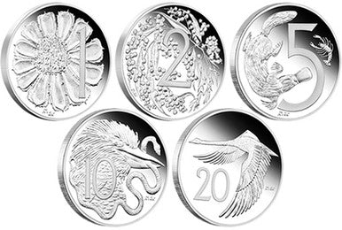 2009 1966 Australian Decimal Pattern Silver Proof 5 Coin Set ...