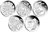 2009 1966 Australian Decimal Pattern Silver Proof 5 Coin Set