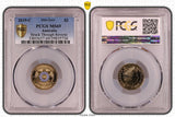 2019 Police Remembrance $2 C Mintmark Struck Through Error Coin MS69