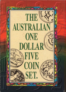 1984-92 $1 The Australian One Dollar 5 Coin Set