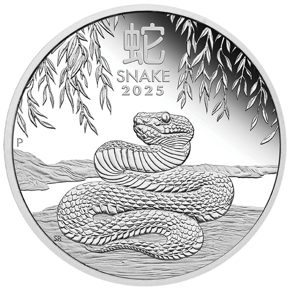 Australian Lunar Series III 2025 Year of the Snake 1/2oz Silver Proof Coin