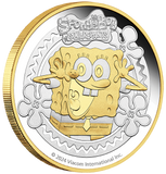 2024 Spongebob Squarepants 2oz Silver Proof Gilded Coin