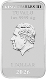 2026 Stranger Things Season 5 1oz Silver Coloured Rectangular Coin