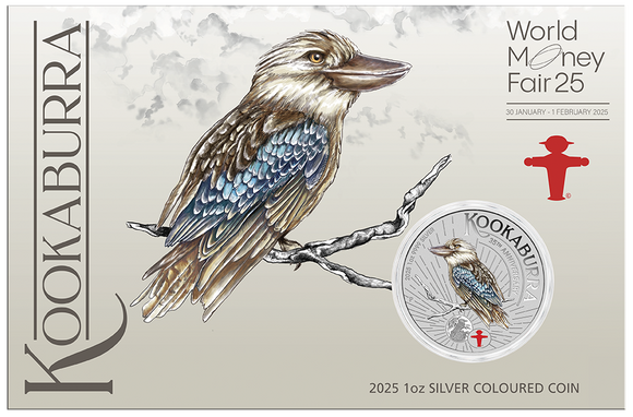 2025 WMF Kookaburra 1oz Silver Colored Coin