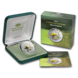 2005 $1 Australian Kangaroo 1oz Silver Gilded Coin