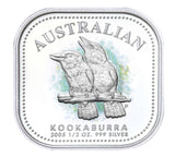 2005 50c Kookaburra 1/2oz Silver Square Proof Coin