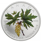 2005 Canada $5 Coloured Silver Maple Leaf: Bigleaf Maple - 1oz Fine Silver Coin